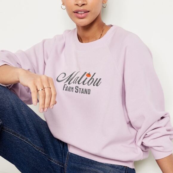 Old Navy Lavender Malibu Farm Stand SoComfy Crew-Neck Graphic Sweatshirt - Picture 4 of 11